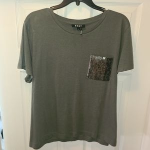 DKNY Sportswear sequin pocket T-shirt